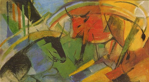 Cattle, 1913, Franz Marc
