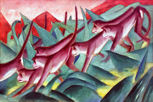 Monkey frieze, 1911, Franz Marc