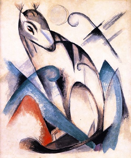 Seated Imaginary Animal, 1913, Franz Marc