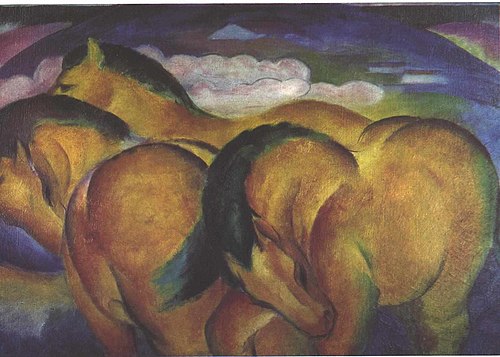 Les Petits Chevaux jaunes, 1912, Franz Marc