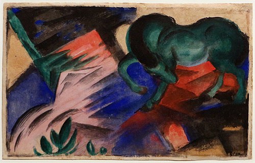 The green horse, 1912, Franz Marc
