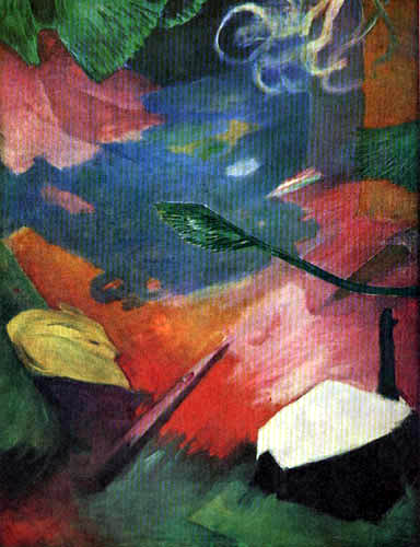 Deer in the woods I, 1911, Franz Marc