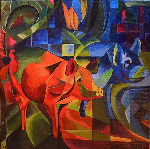 Piggies, 1913, Franz Marc