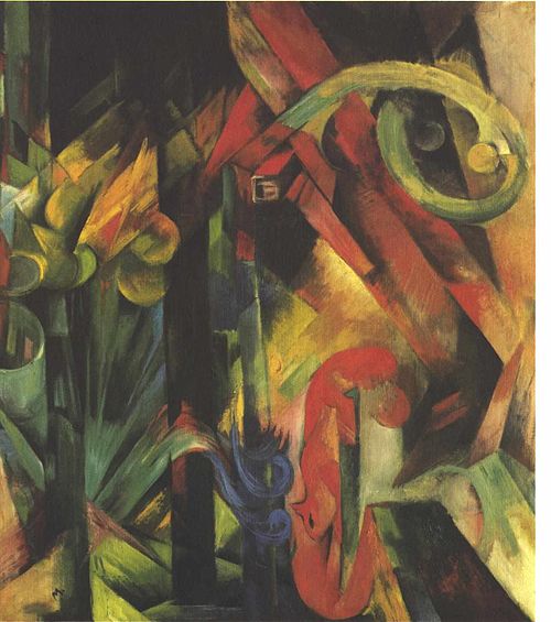 Forest with squirrels, 1913, Franz Marc