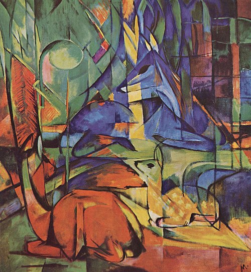 Deer in the Forest II, 1914, Franz Marc