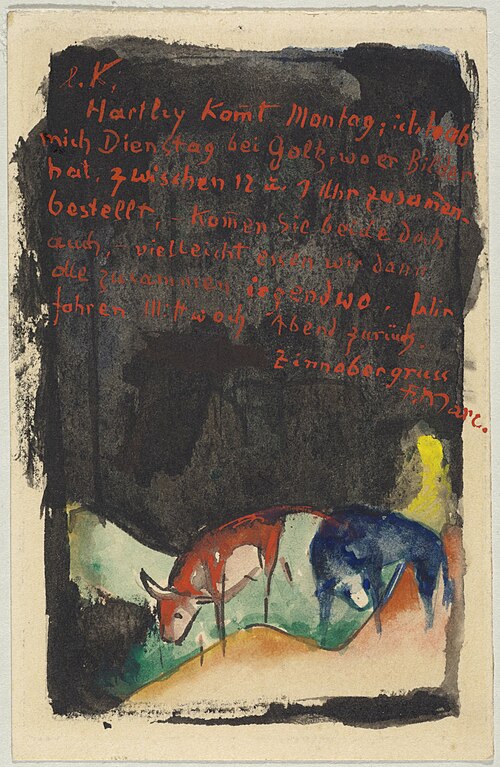 Zinnobergruss, 1913, Franz Marc