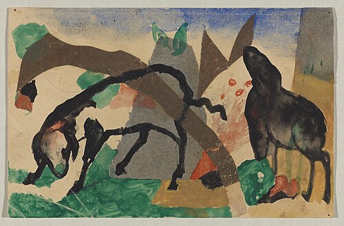 Zwei Schafe, 1913, Franz Marc