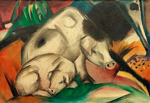 Pigs, 1912, Franz Marc