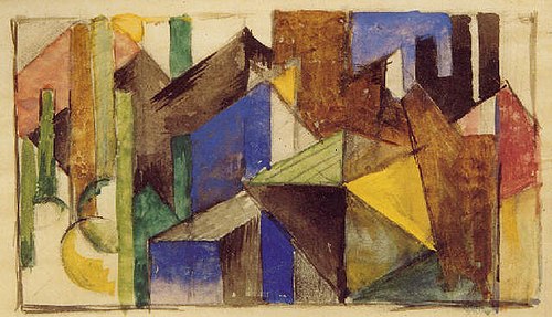 Abstract composition, 1913, Franz Marc