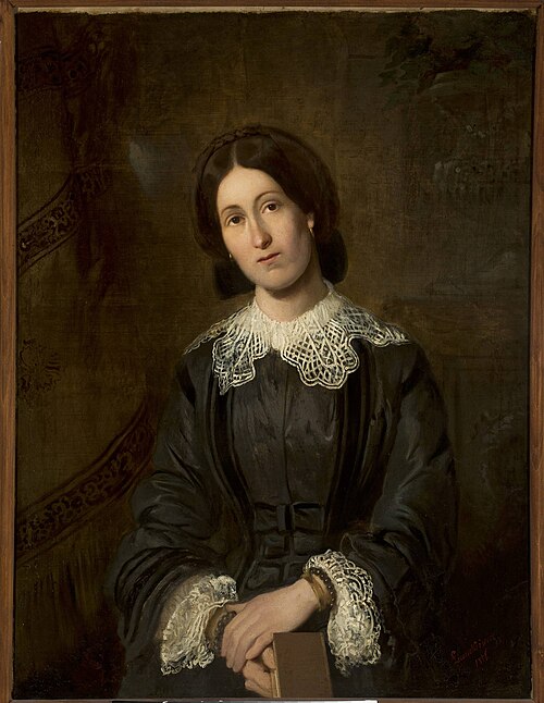 Portrait of Lucyna Łuszczkiewicz, artist’s sister, 1856, Władysław Łuszczkiewicz