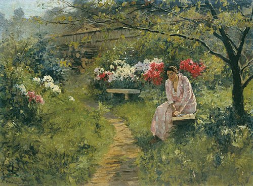 In the Garden, 1900, Sergey Ivanovich Svetoslavsky