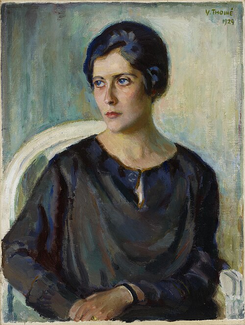 Portrait of Mrs. Senta Slöör, 1924, Verner Thomé