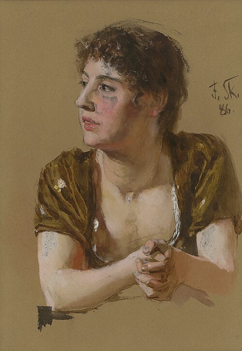 Study of a Women (Portrait), , Döme Skuteczky