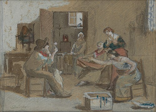 To the Most Beautiful - Study for a Painting, 1880, Döme Skuteczky