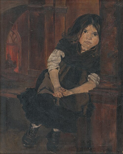 Štúdia dievčatka, 1885, Döme Skuteczky