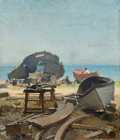 Stavba rybárskych člnov. Capo d´Istria, 1903, Döme Skuteczky