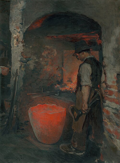 Štúdia stojaceho vykúvača, 1880, Dominik Skutecký