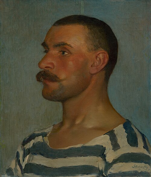 Štúdia hlavy gondoliéra, 1903, Dominik Skutecký