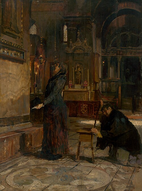 Interiérová scéna, 1880, Dominik Skutecký