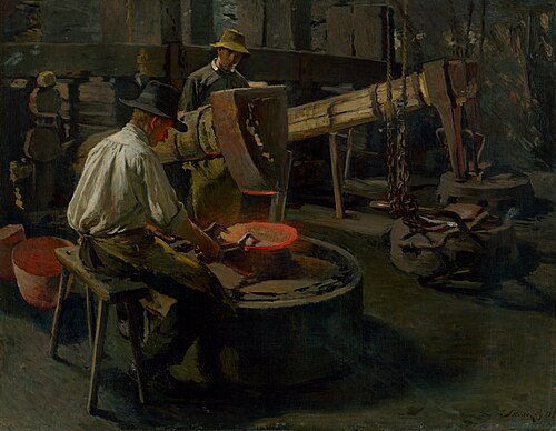 Vykúvanie kotlov, 1908, Dominik Skutecký