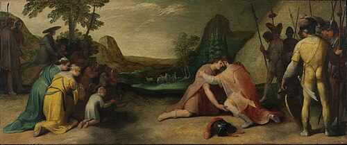 Meeting of Jacob and Esau, 1594, Cornelis Cornelisz van Haarlem