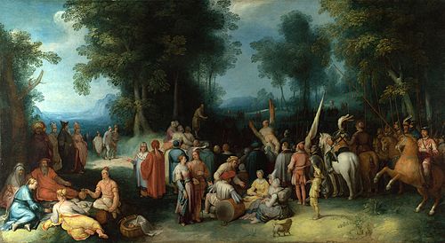 The Preaching of Saint John the Baptist, 1602, Cornelis van Haarlem