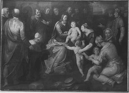 Suffer the little children to come unto me (Matt. 19:14), 1614, Cornelis van Haarlem
