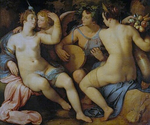 Sine Cerere et Baccho friget Venus (Terentius, Eunuchus, 732), 1614, Cornelis van Haarlem