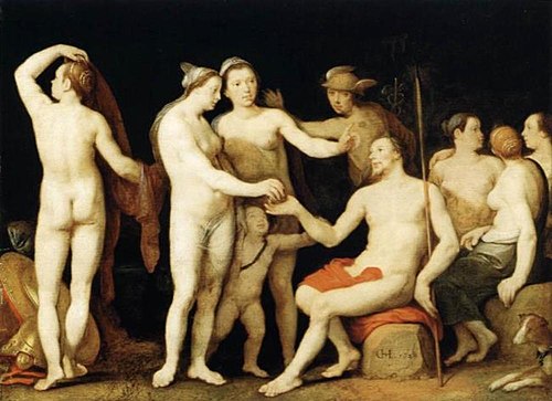 The Judgement of Paris, 1628, Cornelis van Haarlem