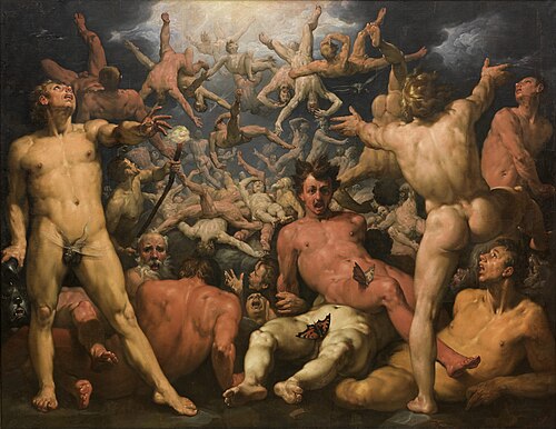 The Fall of the Titans, 1588, Cornelis van Haarlem