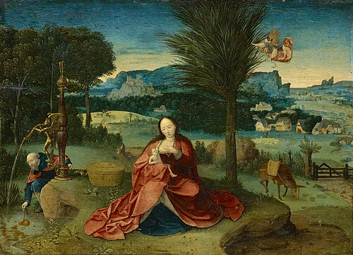 Repos pendant la Fuite en Égypte, 1600, Joachim Patinier
