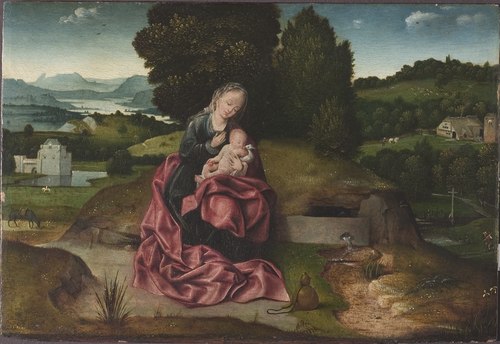 Virgin and Child Resting during the Flight into Egypt, 1600, Joachim Patinier
