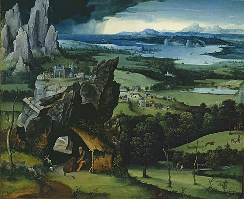 Paysage avec saint Jérôme, 1515, Joachim Patinier