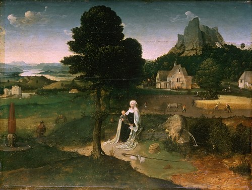 Le Repos pendant la fuite en Égypte, 1550, Joachim Patinier