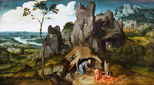 Saint Jérôme dans le désert, 1517, Joachim Patinier