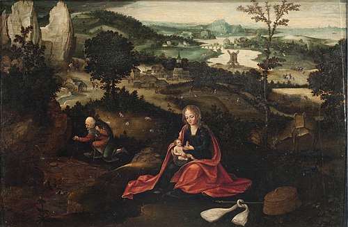 Rest on the Flight into Egypt, 1550, Joachim Patinier
