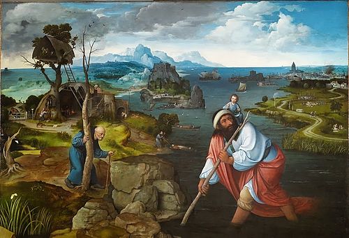 Landscape with St. Christopher, 1520, Joachim Patinier