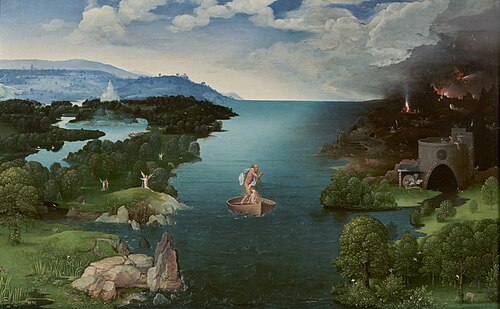 Traversée du monde souterrain, 1515, Joachim Patinier