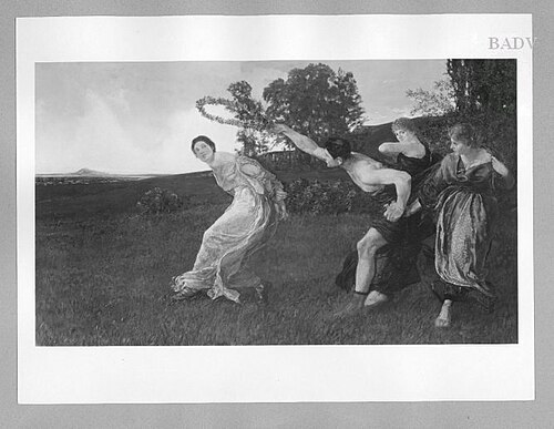 Play in the meadow, 1882, Max Klinger