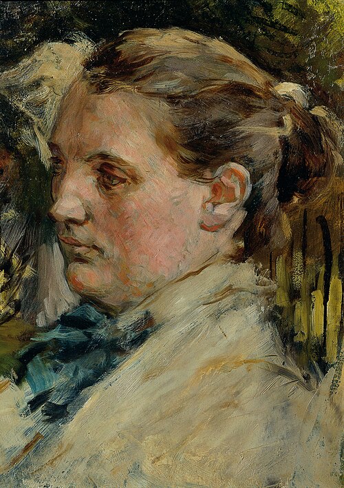Weiblicher Studienkopf, , Max Klinger
