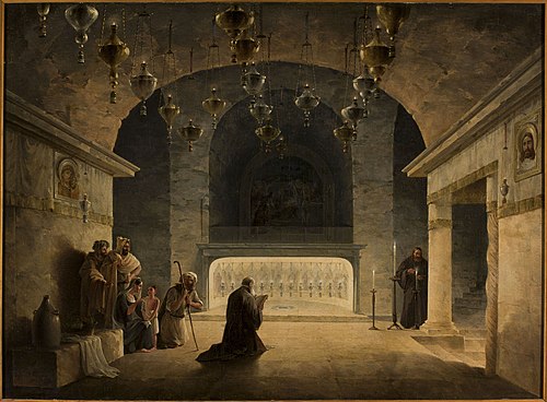 Intérieur de l'église de la Nativité à Bethléem., 1835, Maxime Vorobiov