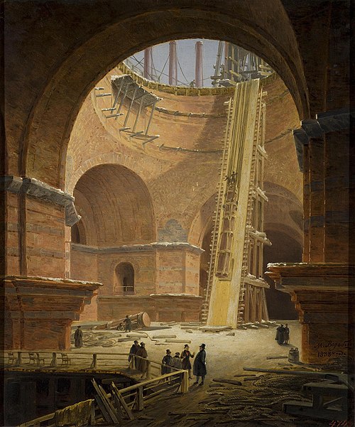 Raising of Columns to St Isaac's Cathedral, 1838, Maxime Vorobiov