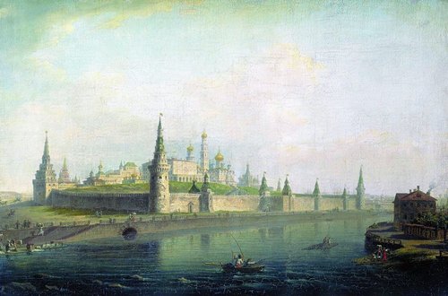 View of the Moscow Kremlin (from the Kamenny Bridge), 1819, Maxime Vorobiov