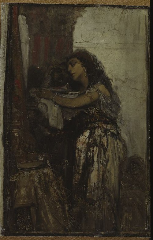 Salome with the head of St. John, sketch, 1877, Maurycy Gottlieb