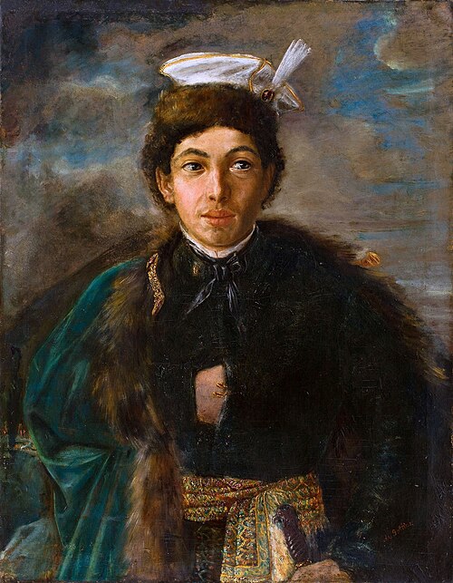 Self-portrait in Polish nobleman's dress, 1874, Maurycy Gottlieb