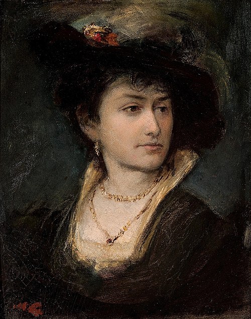 Portrait de la sœur de l'artiste - Anna., 1877, Maurycy Gottlieb