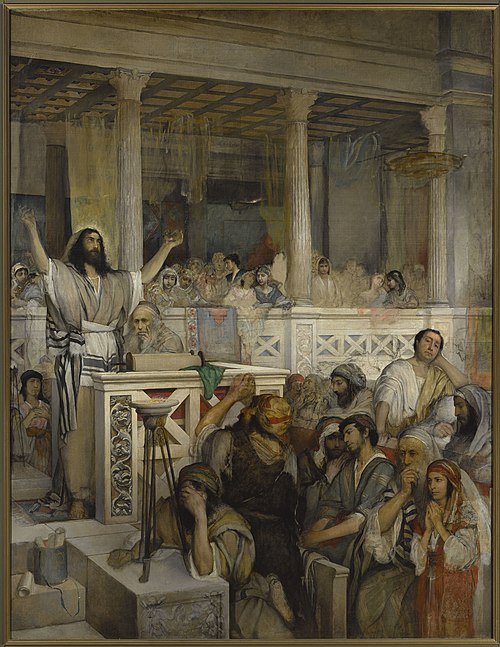 Christ prêchant à Capharnaüm (détail)., 1878, Maurycy Gottlieb