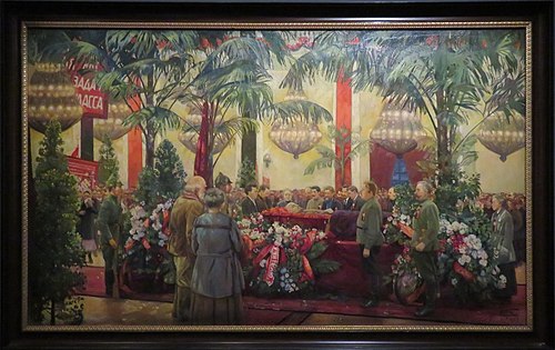 Devant le cercueil du chef, 1925, Isaak Brodsky