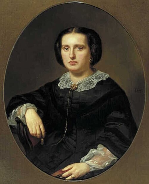 Portrait of Mrs Regeer, 1859, Jacob Spoel