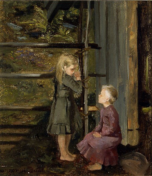 To småpiker, 1902, Ingerid Dahl